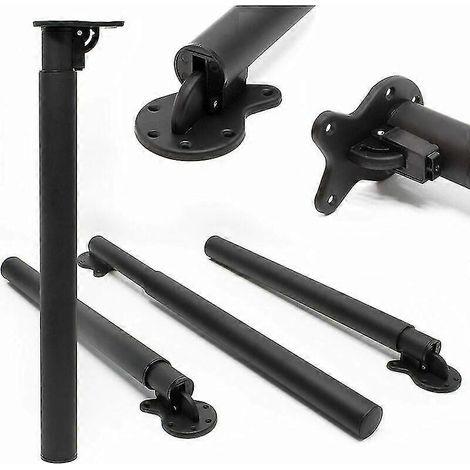 Un pied de table noir, réglable en hauteur, 70-110 cm. (1/5)