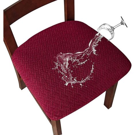 Lot de 6 housses de chaise pour restaurant, protection extensible imperméable et lavable pour sièges (1/5)