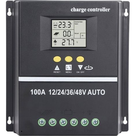 Contrleur de Charge solaire MPPT, double Port USB, écran LCD rétroéclairé, régulateur de panneau solaire 12V 24V 36V 48V adaptatif (1/5)