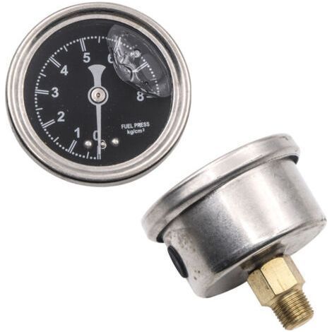 Régulateur de Pression de Carburant Réglable Universel en Alliage d'Aluminium, Régulateur de Pression d'Essence Kit de Tuyau de Manométriques avec Jauge de Pression de Carburant