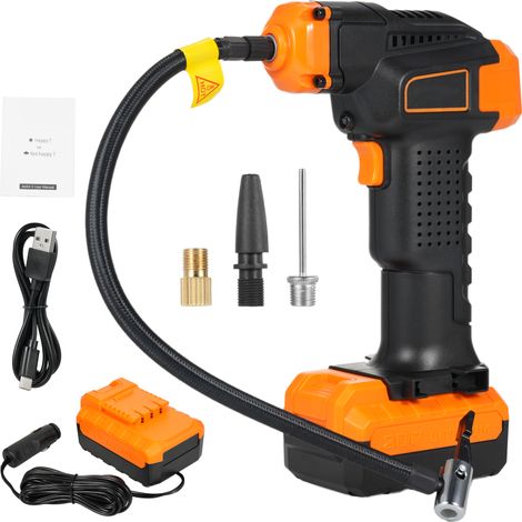 Irovami Gonfleur 20V 150PSI – 5 batteries, 12V, LED, auto – Idéal pour pneus, voiture, vélo (1/5)