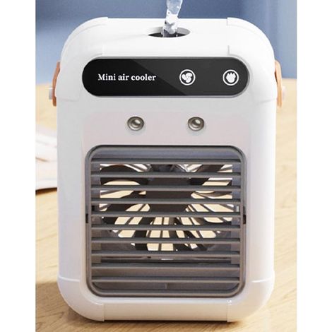 Tragbarer und kompakter Ventilator-Klimagerät fürs Autocamping: leicht zu transportieren, schnelle Kühlwirkung. (1/5)