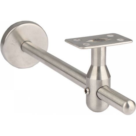 Support de Main Courante réglable -Acier Inoxydable Supports Muraux Pour Couloirs, en Acier Inoxydable Poli Pour Montage Mural Socle de Main Courante, Rampe de Couloir, Main Courante à l'ancienn,150mm (1/5)