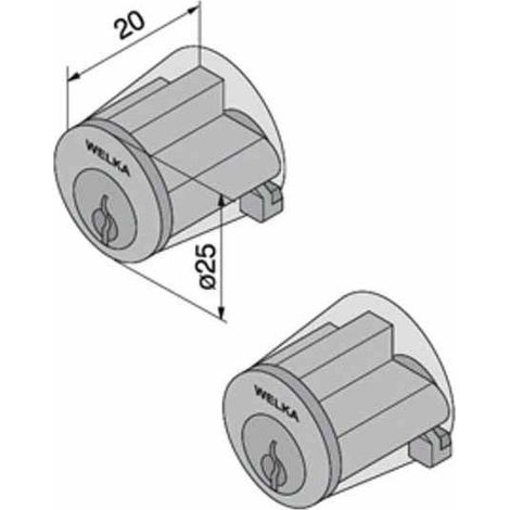 Cylindre d'application rond paire 605.00.00 Welka