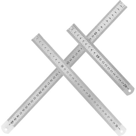 Règle de précision Healeved en acier inoxydable (3 pièces : 20 (1/5)