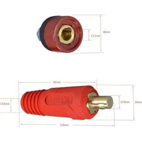 TIG câble de soudage panneau connecteur-fiche et prise Dinse Dinze raccord rapide (DKJ35-50 & DKZ35-50) (1/3)