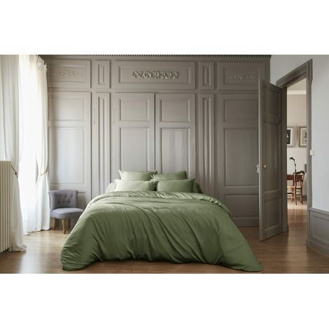 Housse de Couette 240 x 220 cm – Satin de Bambou – Salomé Romarin (1/3)
