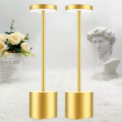 Wireless touch bedside lamp, 5000mAh 2 PCS rechargeable LED table lamp, 3 color temperatures (1/4)