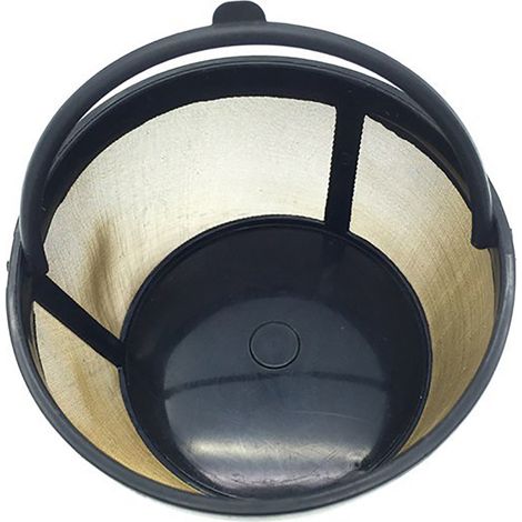 Filtro de café cónico reutilizable de acero inoxidable SUS304 chapado en oro para cafeteras domésticas – 2 unidades (1/5)
