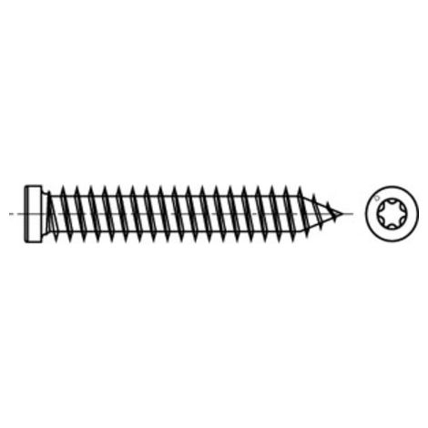 Spax RA Rahmenanker 7,5 x 210 mm Zylinderkopf T-STAR plus Vollgewinde Galvanisch blank verzinkt A2J 100 Stk