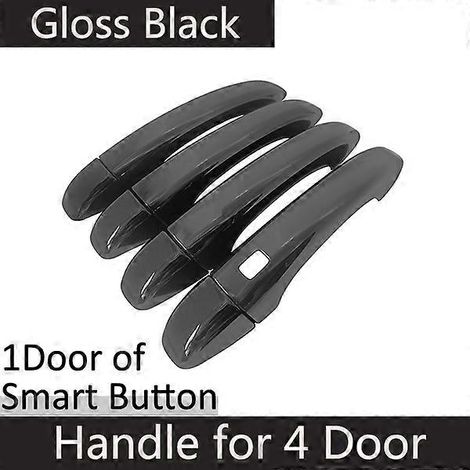 Gloss black door handle covers for 2021, 2022, and 2023 Dacia Jogger models scratch-resistant decorative stickers.