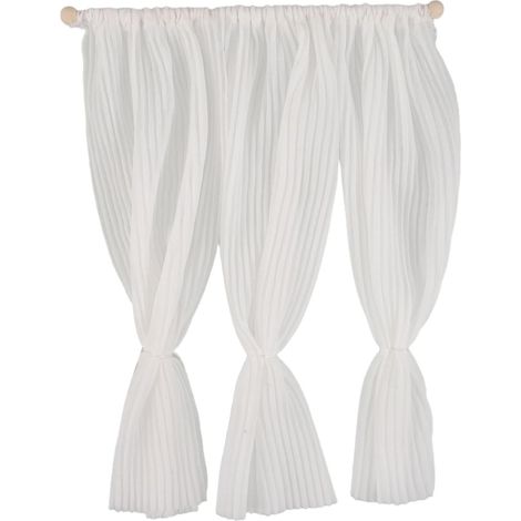 Scale Realistic Mini Window Drapes for Tiny Home Furniture Easy Installation Mini House Accessories (1/5)