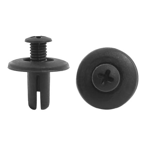 Lot de 20 Clips de Fixation et Rivets à Expansion en Plastique Noir pour Voiture - Agrafes de Retenue de Carrosserie pour Panneau de Porte et Garde-Boue (Trou de 8mm) (1/3)