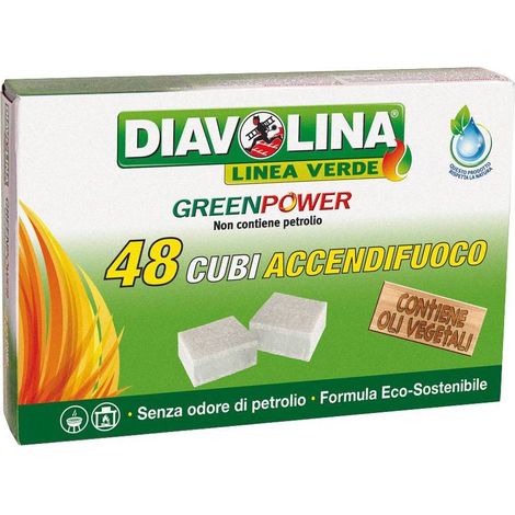 24 x ACCENDIFUOCO  48 CUBI DIAVOLINA GREEN POWER 15335