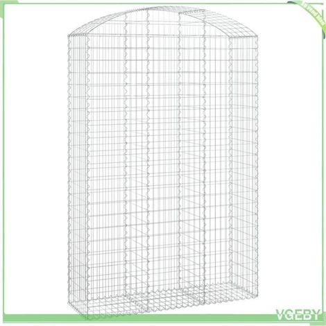 Panier de gabions arqué - FAFEICY - 153461 - 150x50x220/240 cm - Fer galvanisé - Fil 3,5 mm (1/4)