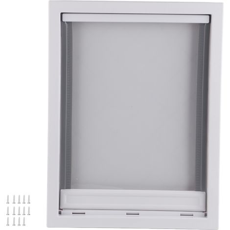 Grande porte pour animaux de compagnie pour chiens, Installation Simple, clôture spéciale pour chien, porte d'entrée et de sortie blanche (1/5)