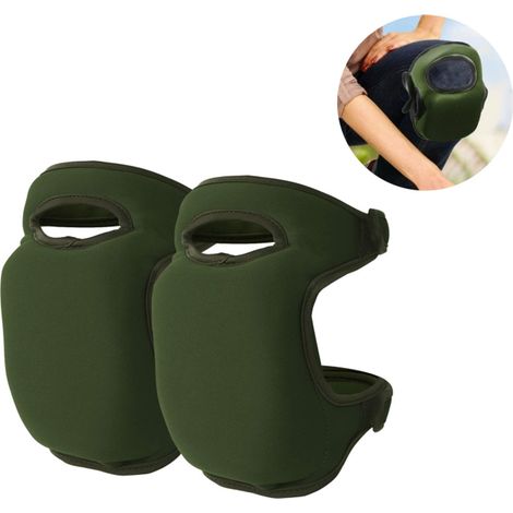 paio di ginocchiere da giardinaggio - ginocchiere - attrezzi da giardino - adatte ai giardinieri - schiuma EVA - verde militare (1/5)