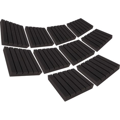 10 Panneaux Mousse Acoustique Insonorisante Polyuréthane Réduction Bruit Absorption Sonore pour Bureau Maison (1/5)
