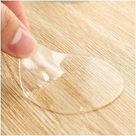 Autocollant Double Face - Adhésif Transparent Rond 20 mm - Fixation Sans Perçage Pour Carrelage Verre Métal Bois - Lot de 10 Pièces (1/5)