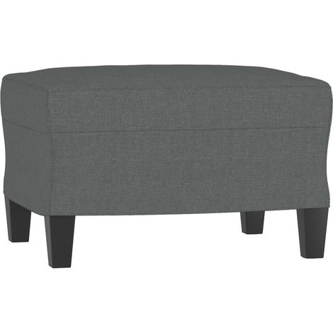 Repose-pied Gris foncé 60x50x41 cm Tissu