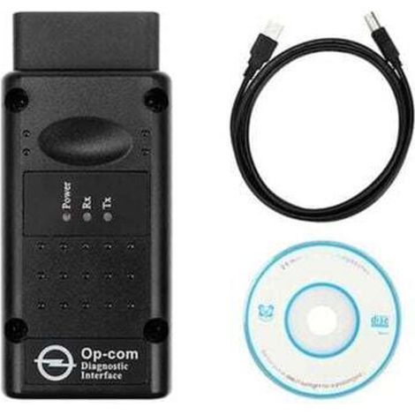 Testeur de diagnostic d'interface, voiture OPCOM 2012V Can OBD2 Oper Firmware V1.99, USB, noir