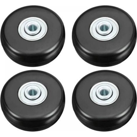 4 Pcs Luggage Casters, Heavy Duty Luggage Repair Casters, 50mm Silent Rubber Swivel Replacement Wheels for Suitcase/Luggage/Backpack/Travel (1/3)