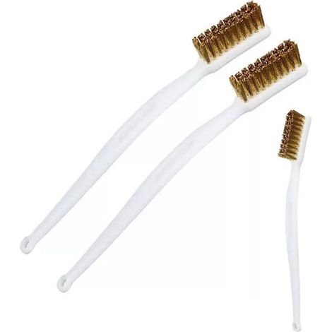 Mini Brosses métalliques - Jeu de 3 brosses en acier - Élimination de la rouille - Handy - Set de brosses en acier - Brosse en cuivre - Brosse pour bougies d'allumage - Brosse en laiton - Brosses en c (1/5)