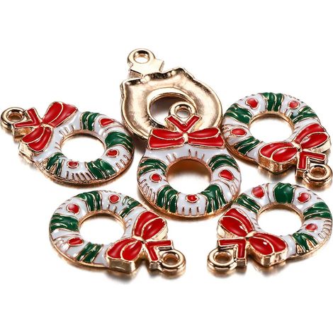 20 Stück Mini-Weihnachtsbaum-Dekorationen Hängende Ornamente (1/3)
