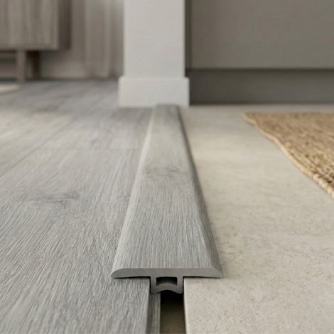 Perfil de umbral PVC Gris Perla 0,80 m Transición ISOVEX