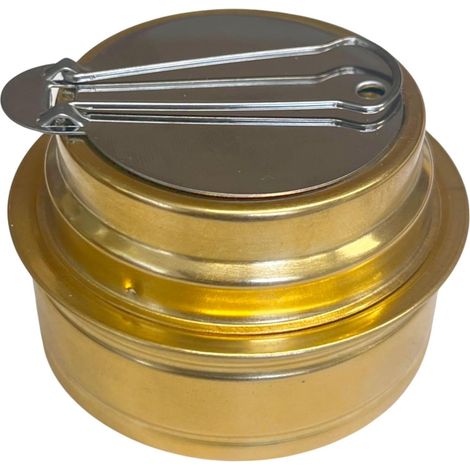 Brûleur à alcool ultra compact et résistant, combustible à alcool solide/liquide, accessoire polyvalent pour réchaud de camping, voyage, randonnée et cuisine extérieure (1/5)