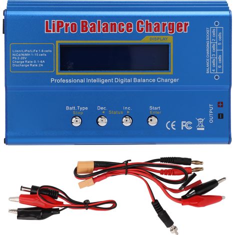 Chargeur Équilibreur 80W Mini Aluminium pour Hélicoptère RC Multifonction (1/5)