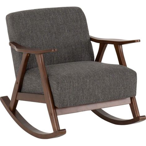 Kendra Rocking Chair - L89 x W74 x H78.5 cm - Grey Fabric (1/4)