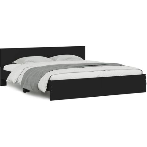 Maison Exclusive - Estructura de cama con cabecero negra 180x200 (1/5)
