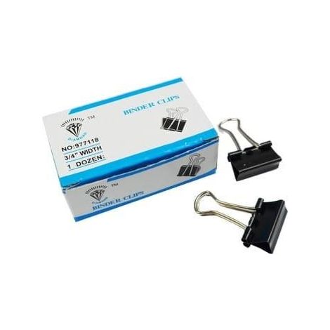 Clips de papel de 19 mm, 12 unidades