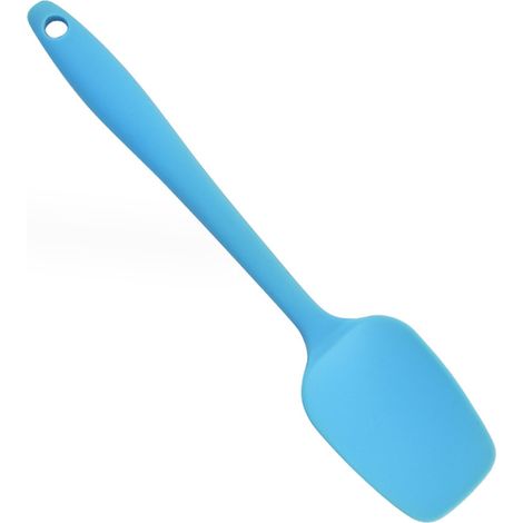 Kleiner integrierter Silikonspatel, Butterschaber, Kuchenbutterspatel, T-förmiger Spatel, Gebäckwerkzeug, blau. (1/5)
