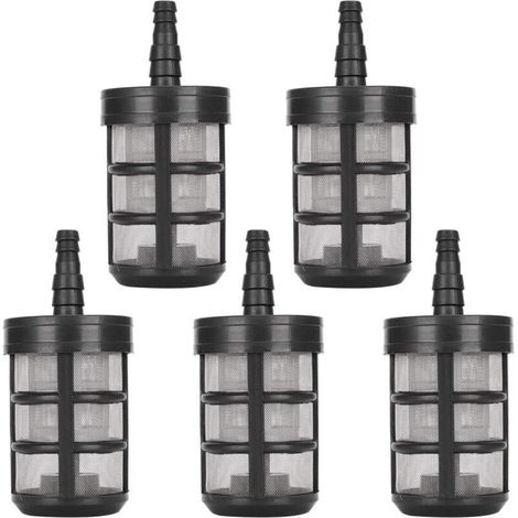5 PCS Filtre de Tuyau d'arrosage Acier Inoxydable Pompe D'aspiration D'eau Filtre Cryptage à Double Couche pour Tuyau D'admission Pulvérisateurs nettoyeur haute pression à Huile Équipement (1/4)