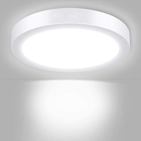 EASYCOMFORT Plafonnier LED Ultra Plat - 12W, 960LM, Blanc Froid Naturel 6000K, Ø235cm, pour Chambre Cuisine Entrée (1/4)