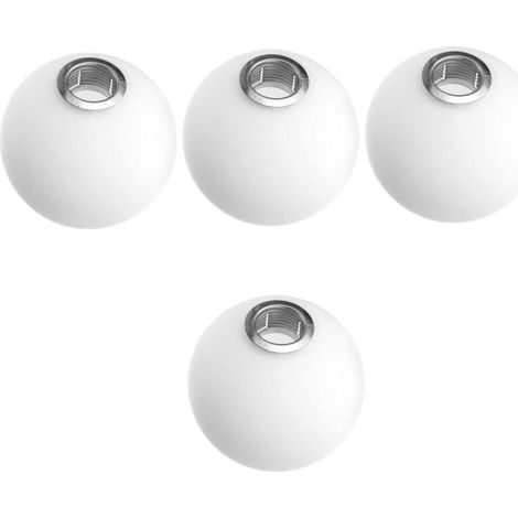 4 Pièces Globe Abat-jour en Verre avec Couvercle - Lampe Moléculaire G9 Blanche pour Lustre et Bureau(10 x 10 cm)Aec (1/4)