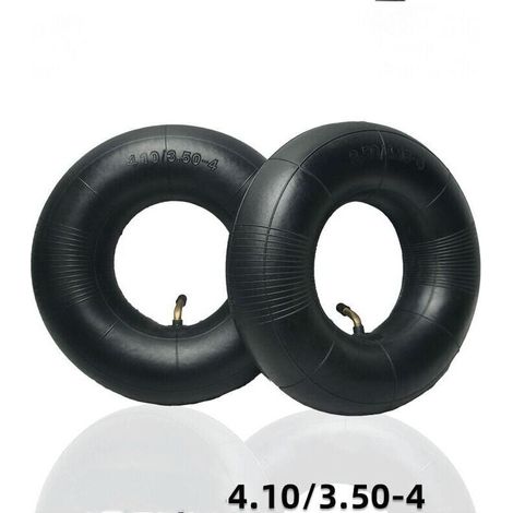 2 pièces pneus tubulaires série 4.10/3.50-4 pouces pour diable, chariot, charrette à bras, chariot de jardin, tondeuse à gazon, tube de remplacement 4.10-4 (1/4)