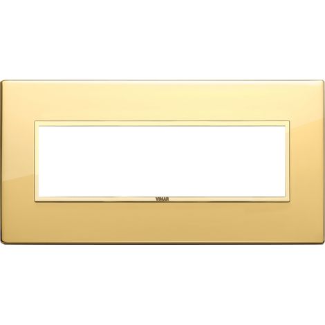 Placca 7M oro totale lucido Vimar Eikon Evo 21657.G09