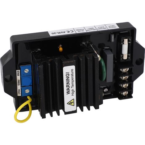Régulateur de tension automatique 20 A pour générateur à excitation sans balais, module de régulation de tension pour groupe électrogène diesel (AVR 0-115 V CC). (1/5)