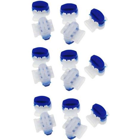 [JAMAIS UTILISÉ] Connecteur de fil terminal pour tondeuse à gazon, bornier bleu, connecteur de câble de tondeuse à gazon robot, 15 pièces (1/4)
