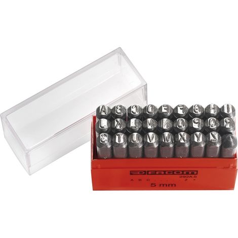 Facom 292A.4 Schlagbuchstaben A - Z, 4 mm, 27-tlg