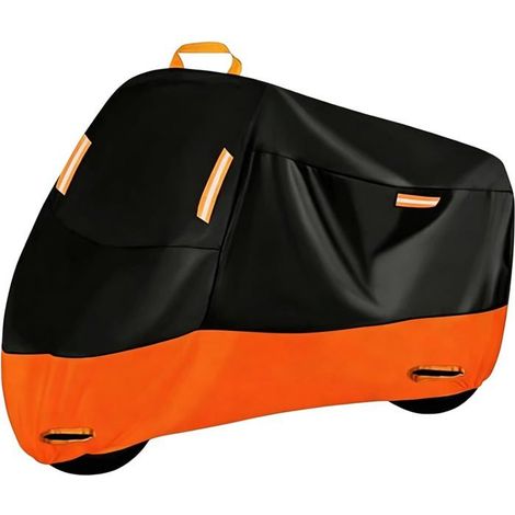 Housse Moto Exterieur Imperméable 210D,Bache Protection Contre Pluie Poussière Uv Vent Soleil,Couverture Pour Scooter Moto T[CA40] (1/5)