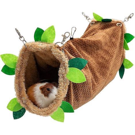 Kleine, tunnelartige Hängematte, warmes Bett für Käfig, Hamster oder Chinchilla (1/4)