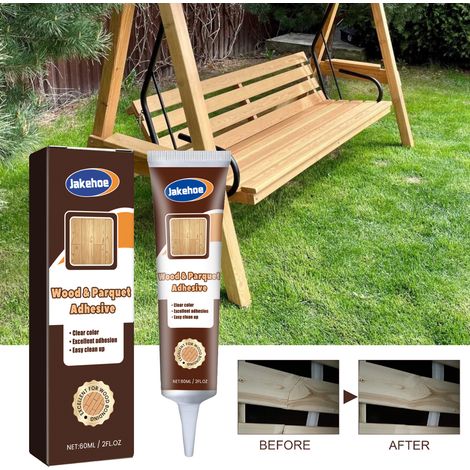 Wood adhesive, multi-functional wood care glue for repairing cracks in wooden furniture, flooring, tables, and chairs -- 60ml -- BIEMMEDUE (1/5)