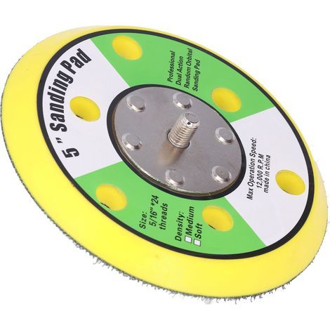 5-Zoll-Schleifteller (5/16-24), PU-Klett-Stützteller, pneumatischer Schleifteller (12000 U/min) (1/5)