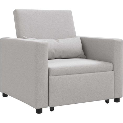 Canapé Lit Simple Gris nuage 90 x 165 x 87 cm tissu CFW795665 (1/5)