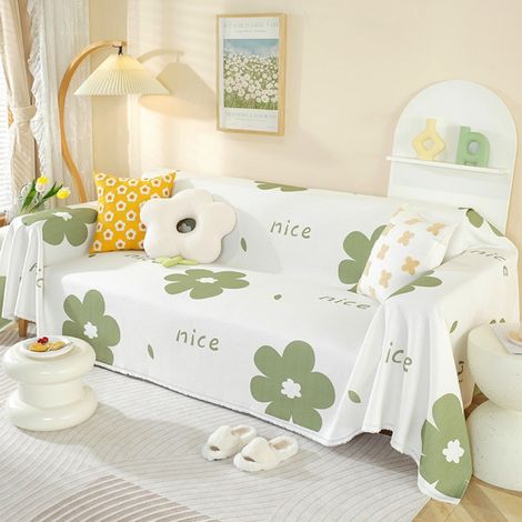 Le langage des fleurs magnifique 180x180 Coussin de canapé monobloc, housse de canapé intégrale anti-griffures de chat, adaptée à toutes les saisons, serviette/housse de canapé (1/4)