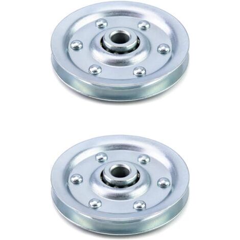 Universel Roulement Poulie, Poulie de Câble en Acier en Forme de V pour Porte de Garage Gym Équipement, 2 Pièces (1/5)